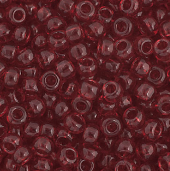 11/0 Preciosa Seed Beads Transparent Red