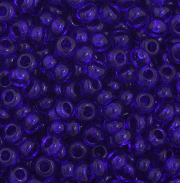 Perlas de semilla Preciosa 11/0 transparentes azul real