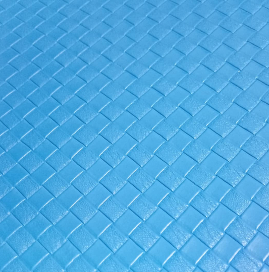Flat Basket Weave - Ocean Blue - 8*12 Inch Vinyl Backing Material