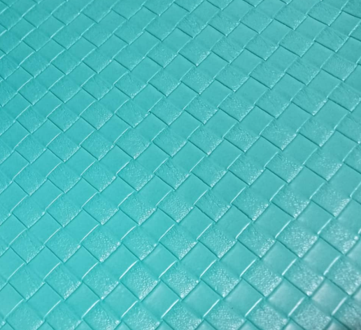 Flat Basket Weave - Turquoise Blue - 8*12 Inch Vinyl Backing Material