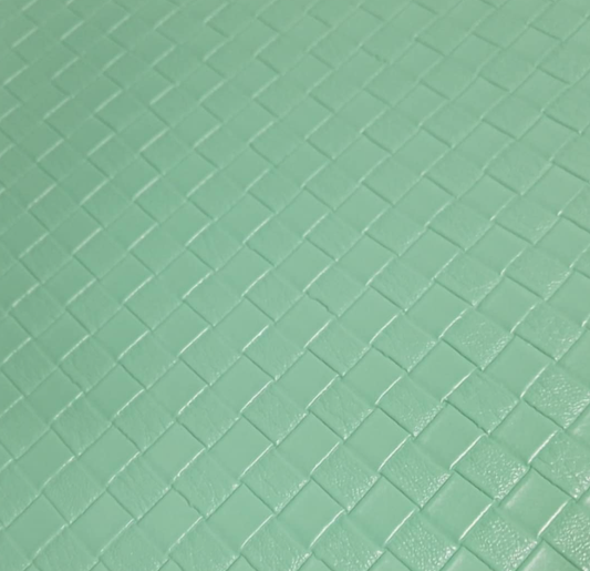 Flat Basket Weave - Turquoise Green - 8*12 Inch Vinyl Backing Material