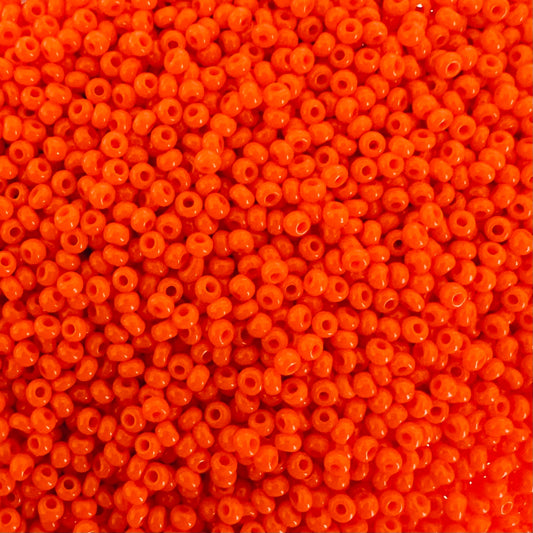 Perlas de semilla Preciosa 11/0 color naranja opaco, bolsa de 23 g