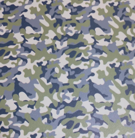 Green and Blue Camo - 8*12 Inch Vinyl Backing Material