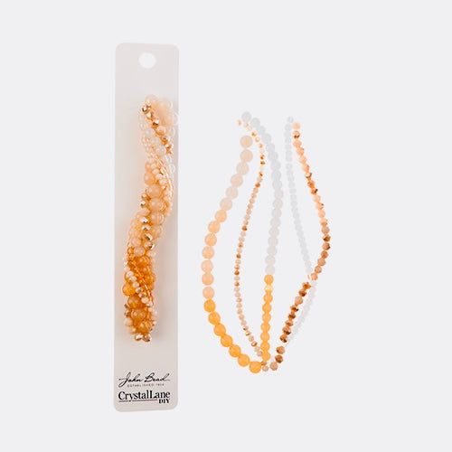 Perles torsadées Crystal Lane - Ambre brillant