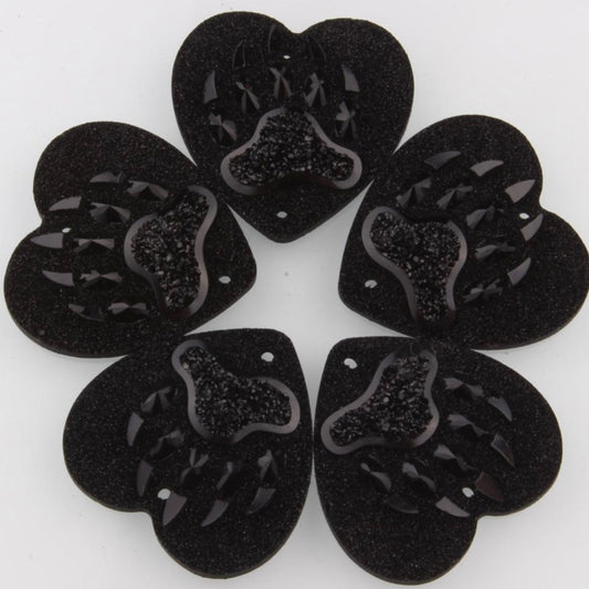 25mm Bear Paw AB, Heart, Resin, Sew On - See Color Options