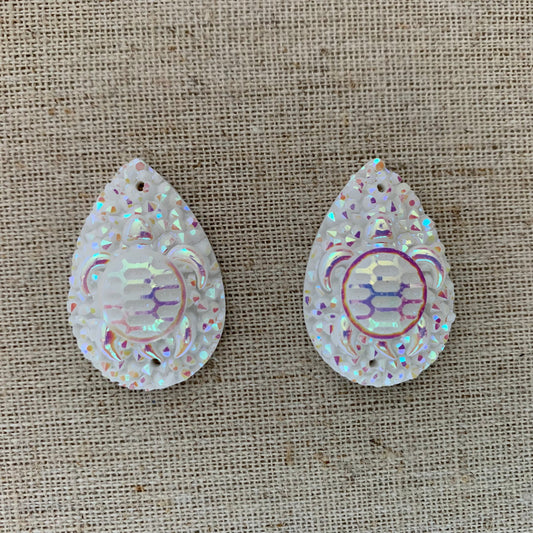 20*30mm Turtle AB, Teardrop, Resin, Sew On - See Color Options