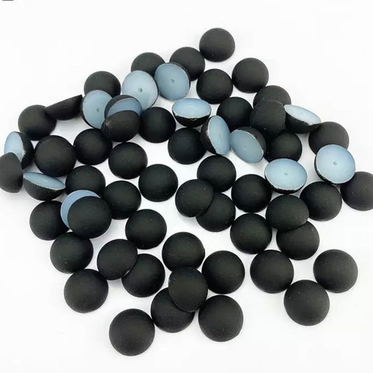 8mm Matte Round Dome, Glue On Resin Gems - See Color Options