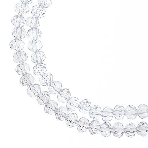 Crystal Lane Rondelle 2 Strand 7in (apx110pcs) 3x4mm Transparent Crystal AB