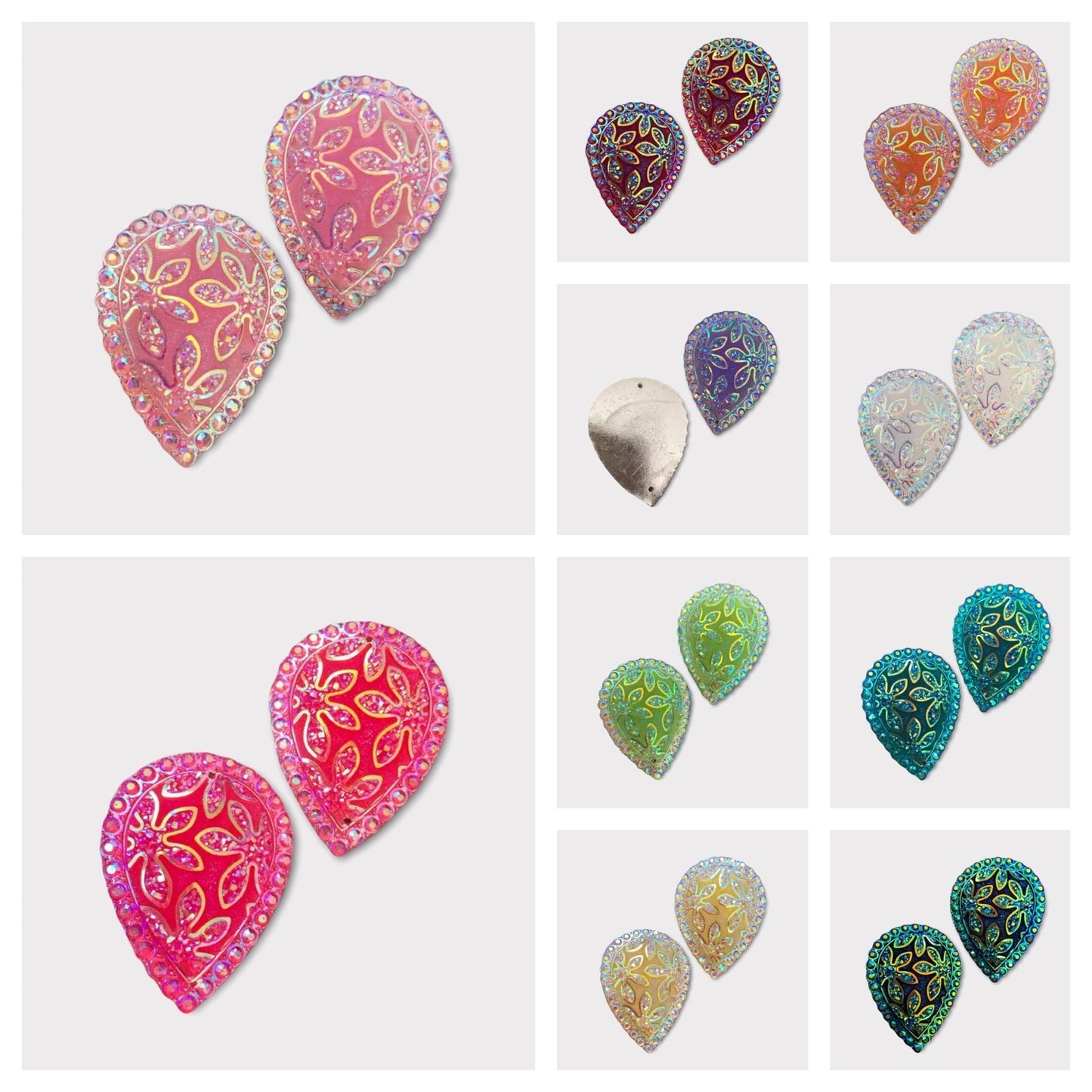 30*40 Resin Teardrop Flower AB - See Color Options