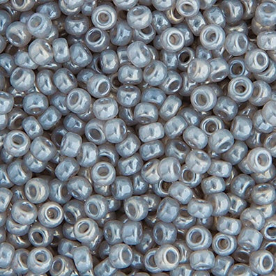 Cuentas de semillas Miyuki 11/0 de color gris plateado de Ceilán, vendidas en bolsa de 22 g