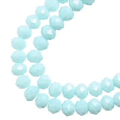 Crystal Lane Rondelle 2 brins 7 pouces (environ 78 pièces) 4 x 6 mm bleu clair opaque