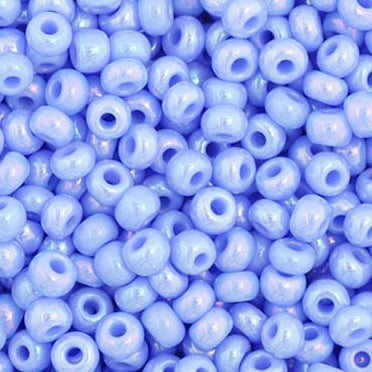 Perles de rocaille Preciosa 11/0 bleu clair AB opaque
