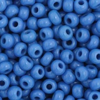 Perles de rocaille Preciosa 11/0 opaques bleu moyen