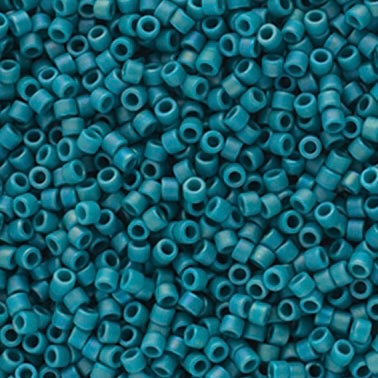 Flacon de 5,2 g Delica 11/0 RD #2315 bleu arctique givré glacé arc-en-ciel mat AB