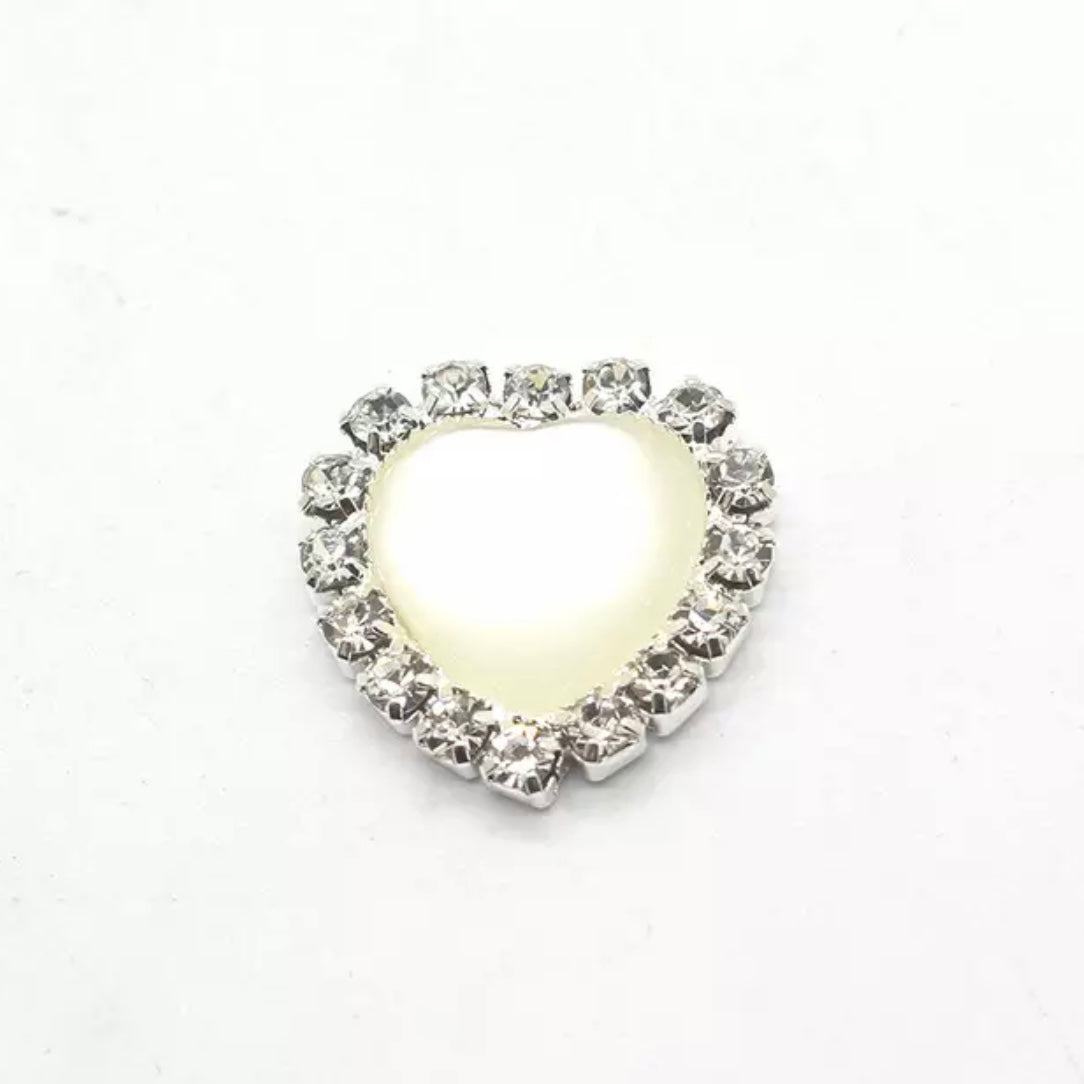 18mm Cat Eye Heart Rhinestone - See Color Options