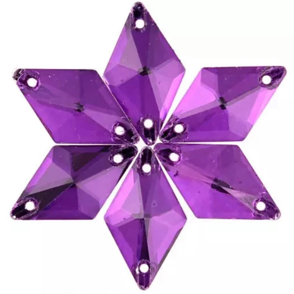 11*19 Glass Rhombus, Crystal AB, Sold in Packs of 28 - Bulk Package