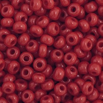 11/0 Preciosa Seed Beads Opaque Dark Red