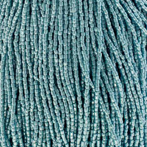 3-Cut 9/0 Czech Seed Beads Opaque Turquoise Blue Luster, 22g Vial or Strung