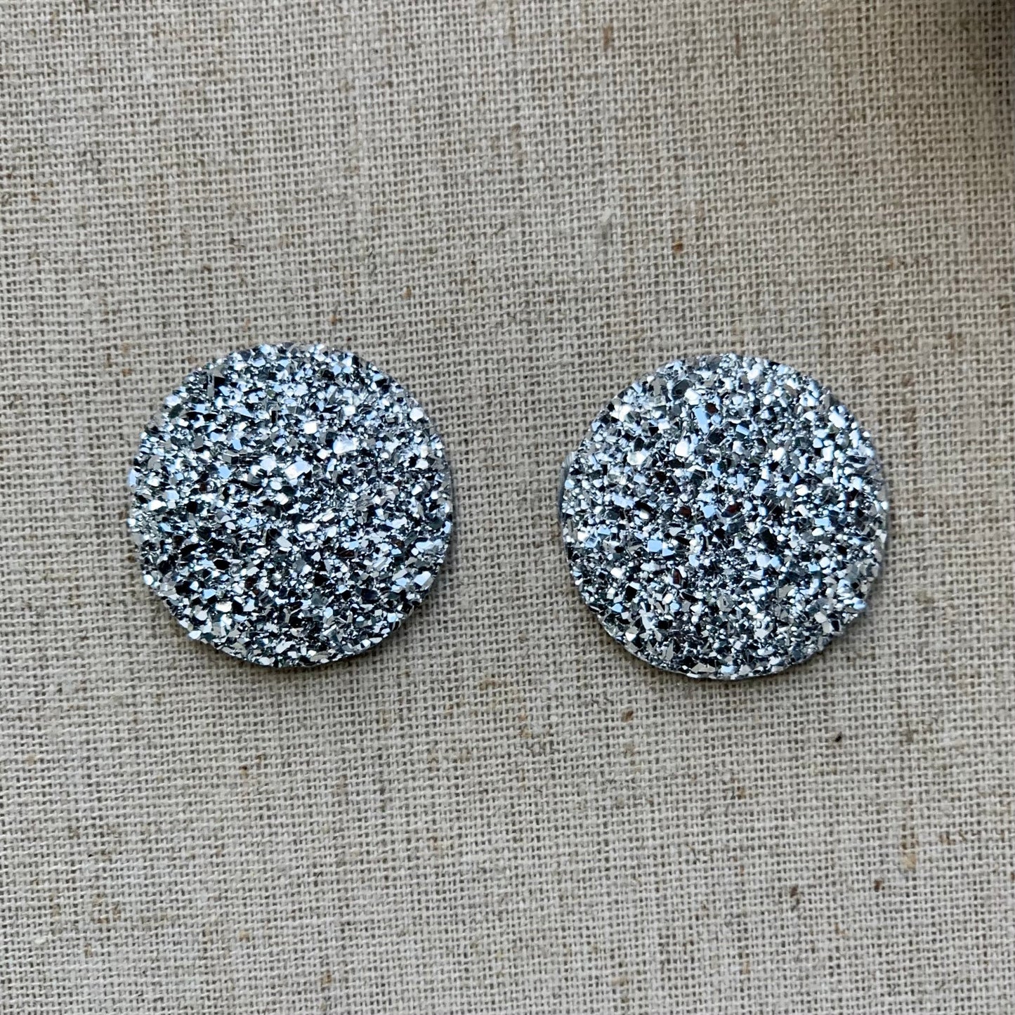 30mm Ore Round Style Flatback, Faux Druzy, Resin Gem - See Color Options