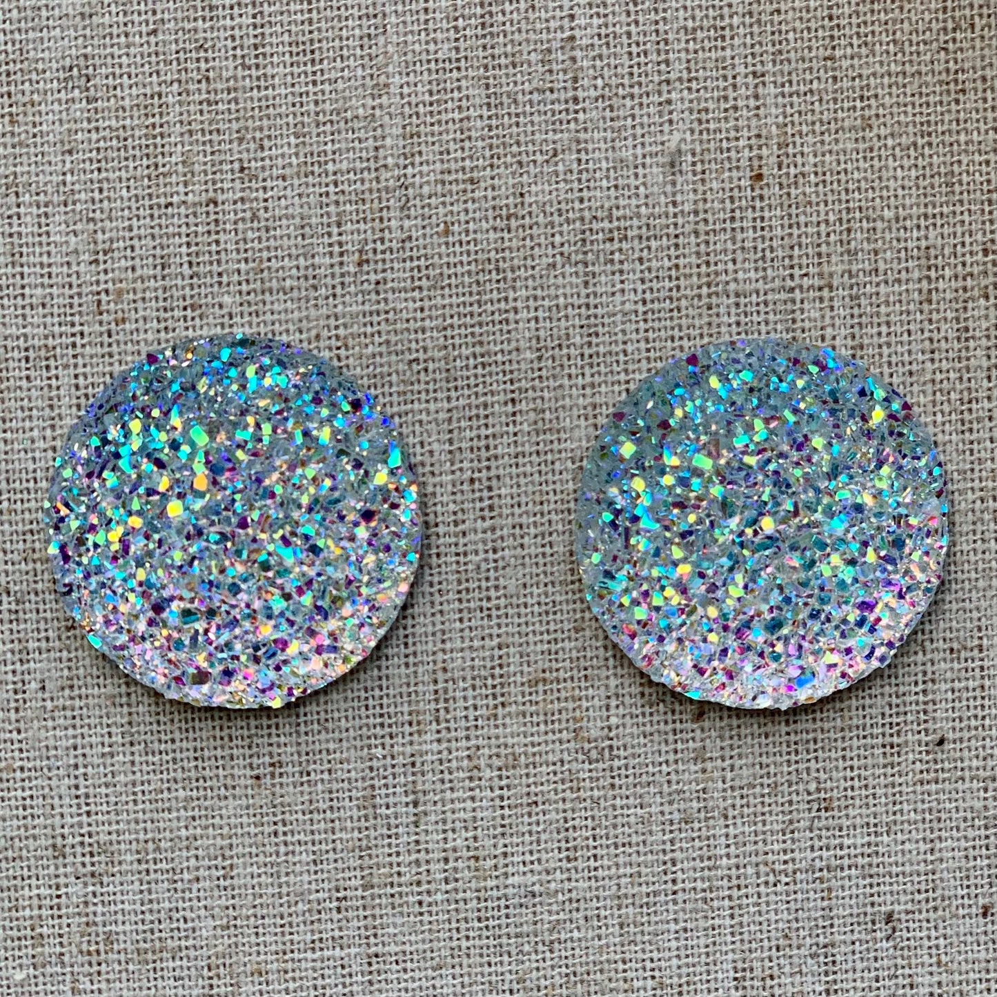 30mm Ore Round Style Flatback, Faux Druzy, Resin Gem - See Color Options