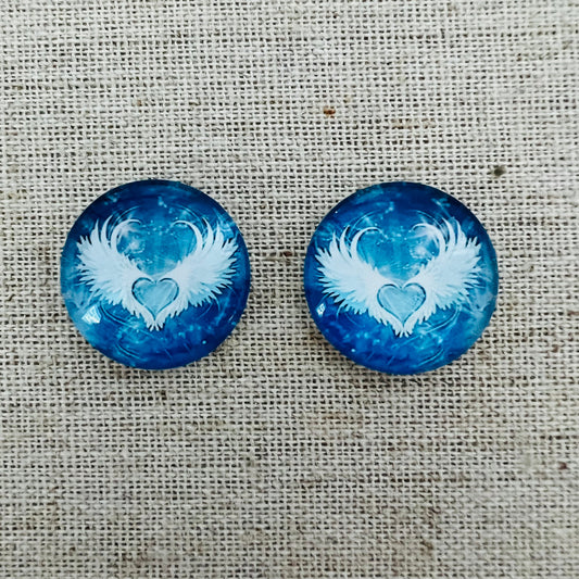 20mm Image with Background in Glass, Glue on - See Color Options