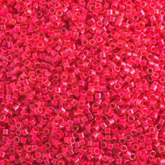 Delica 11/0 RD #2051 Colorante neón luminoso rojo amapola Vial de 5,2 g