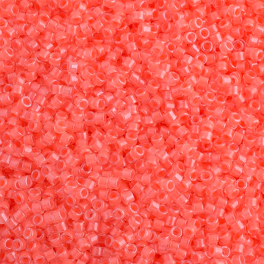 Frasco de 5,2 g de Delica 11/0 RD n.º 2034, color neón luminoso Flamingo