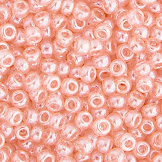 Perlas de semillas Miyuki 11/0 con brillo esmaltado en rosa, bolsa de 22 g