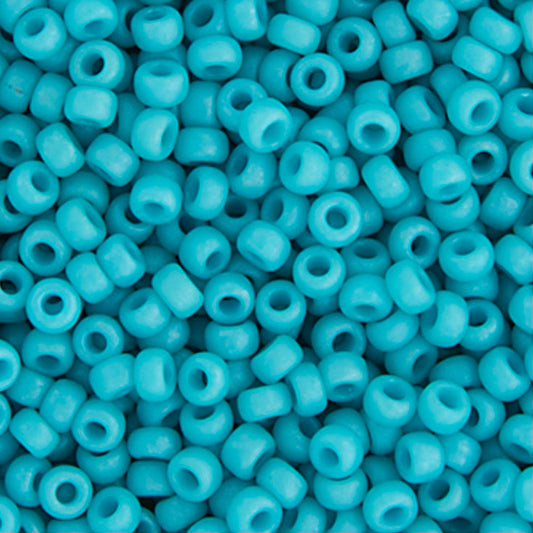 Perlas de semillas Miyuki 11/0, color azul turquesa opaco, brillo mate, bolsa de 22 g