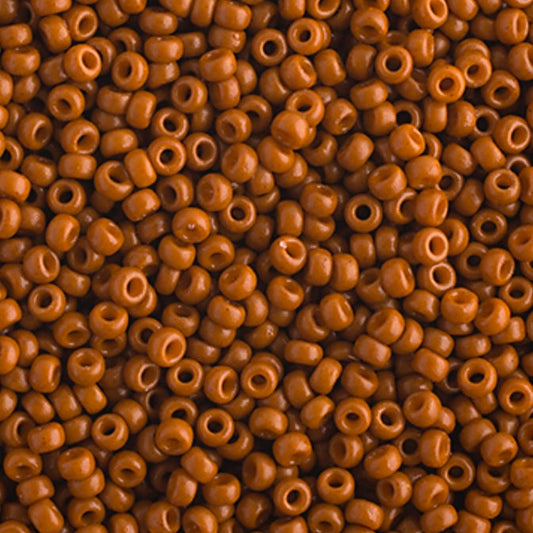 Perlas de semillas Miyuki 11/0 color bermellón opaco Duracoat, bolsa de 22 g