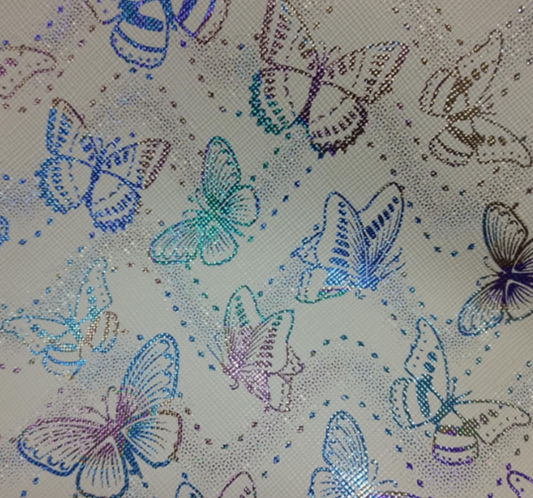 Metallic Butterflies - 8*12 Inch Vinyl Backing Material