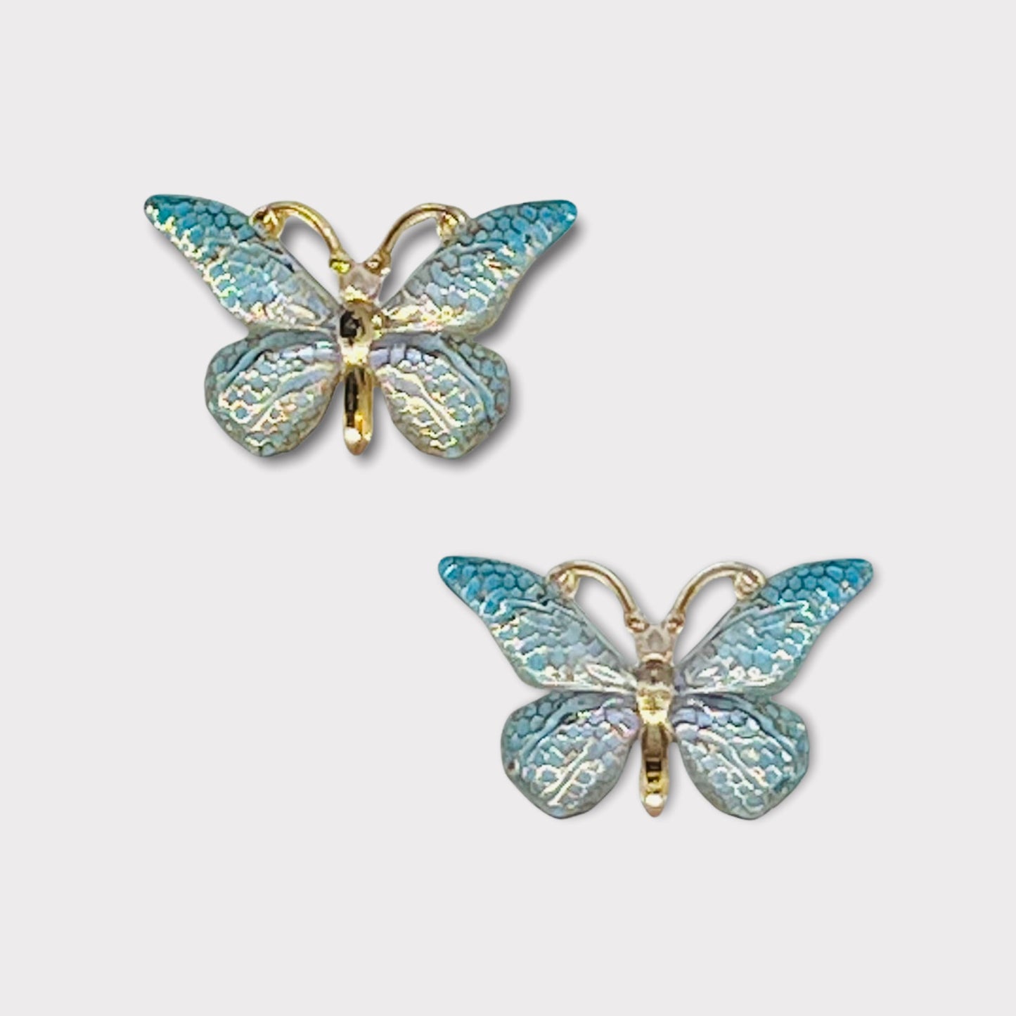 Papillons Bling en résine 25 x 38 mm, dos plat, vendus par paire - Voir les options de couleur