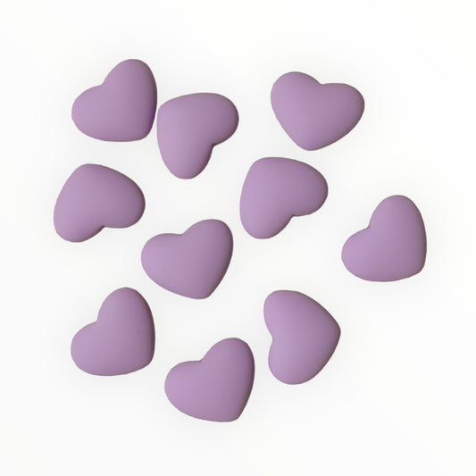 18mm Matte Hearts, Glue On Resin Gems, Sold in Pairs - See Color Options
