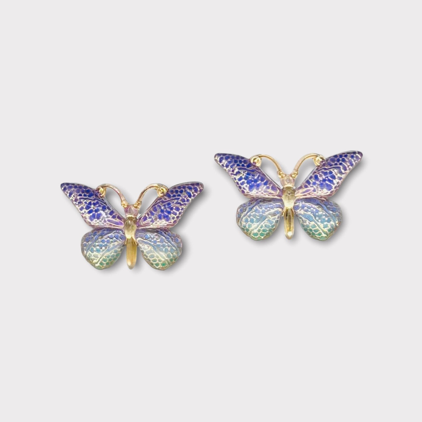Papillons Bling en résine 25 x 38 mm, dos plat, vendus par paire - Voir les options de couleur