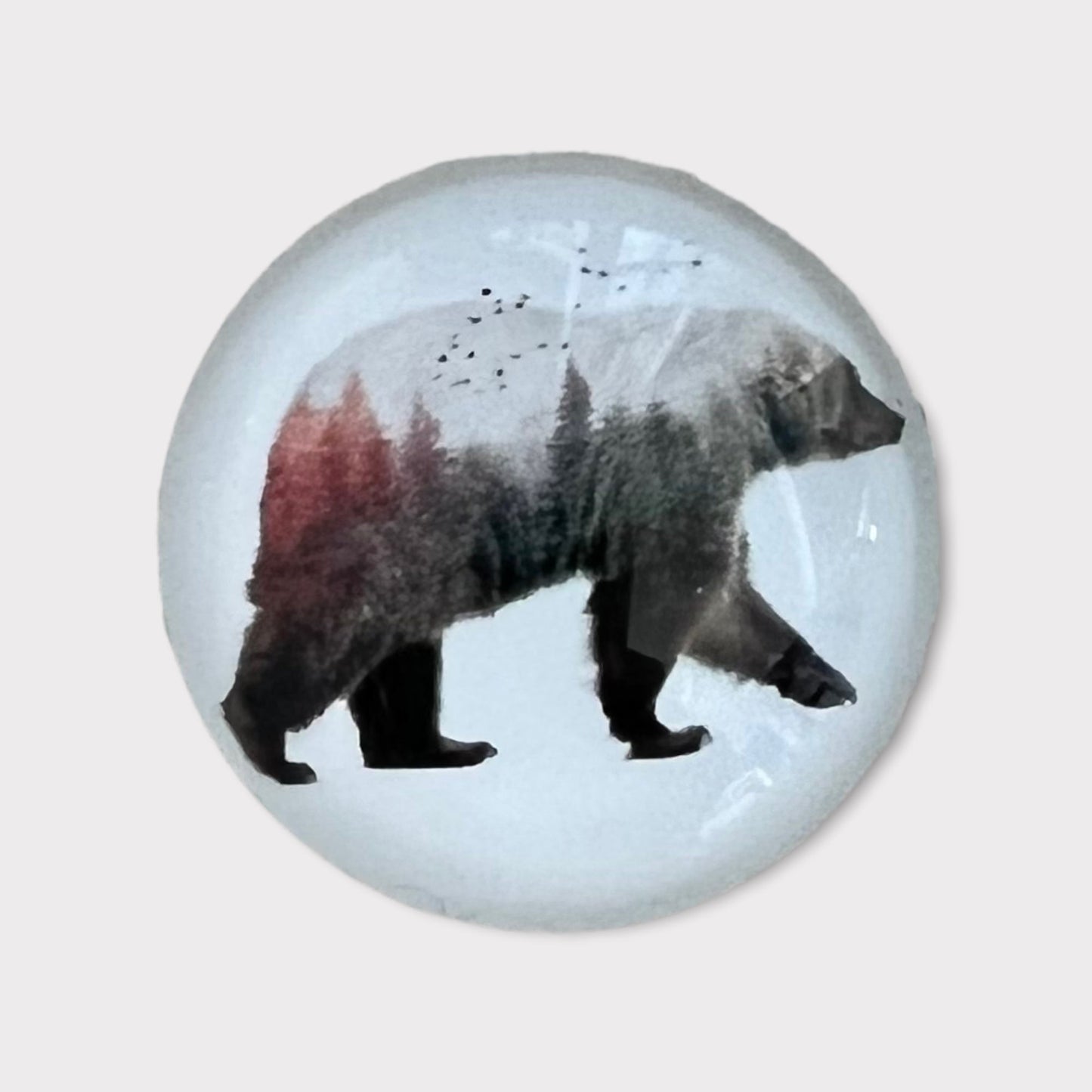 20mm Animal Silhouette with Background image in Glass, Glue on - See Color Options
