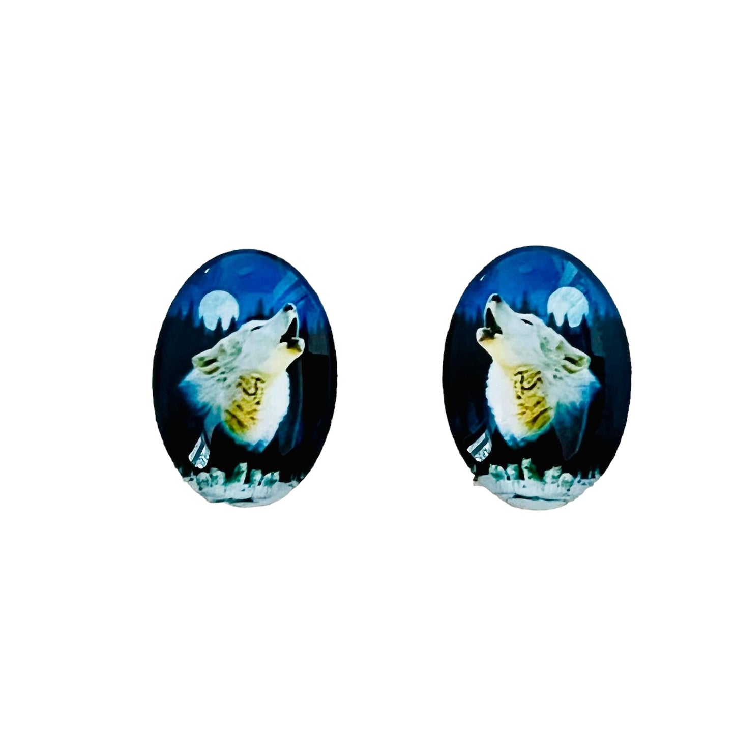 Plumes et coccinelles 13 x 18 mm, image de fond noire en verre, à coller, gemme en verre, vendue par paire