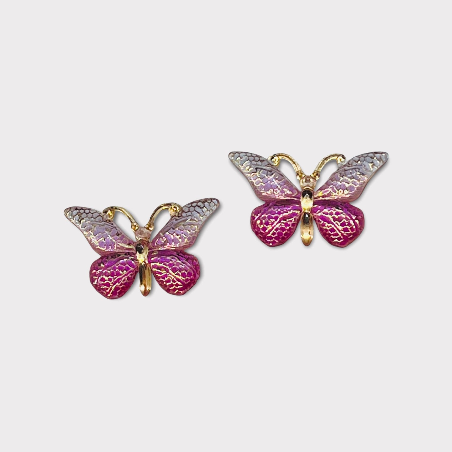 Papillons Bling en résine 25 x 38 mm, dos plat, vendus par paire - Voir les options de couleur