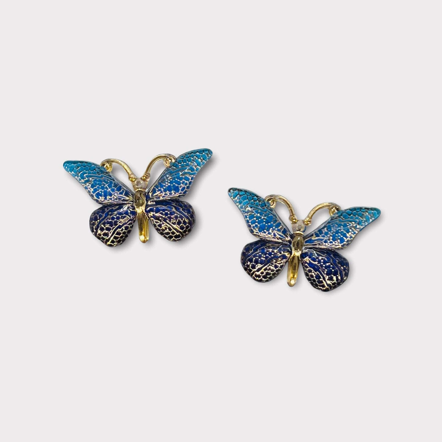 Papillons Bling en résine 25 x 38 mm, dos plat, vendus par paire - Voir les options de couleur