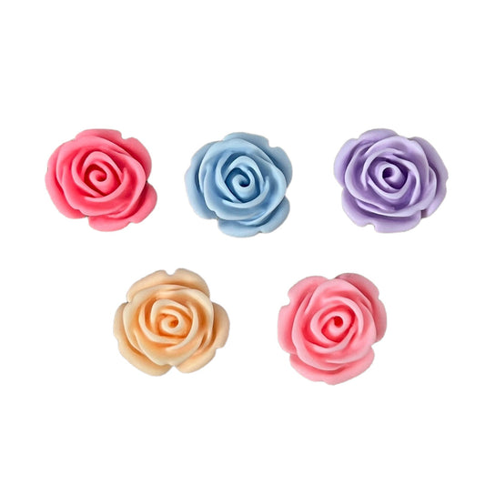 20mm Pastel Rose Cabochons, Resin, Sold in Pairs - See Color Options