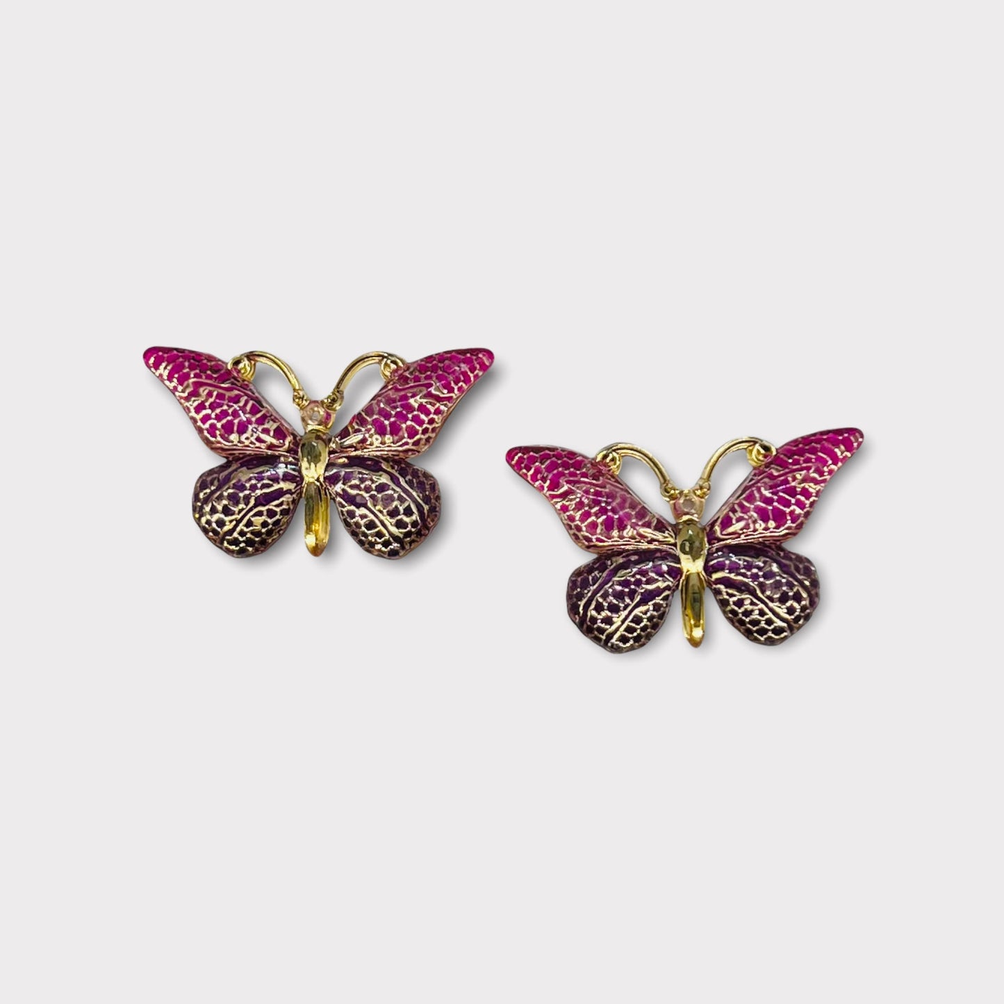 Papillons Bling en résine 25 x 38 mm, dos plat, vendus par paire - Voir les options de couleur