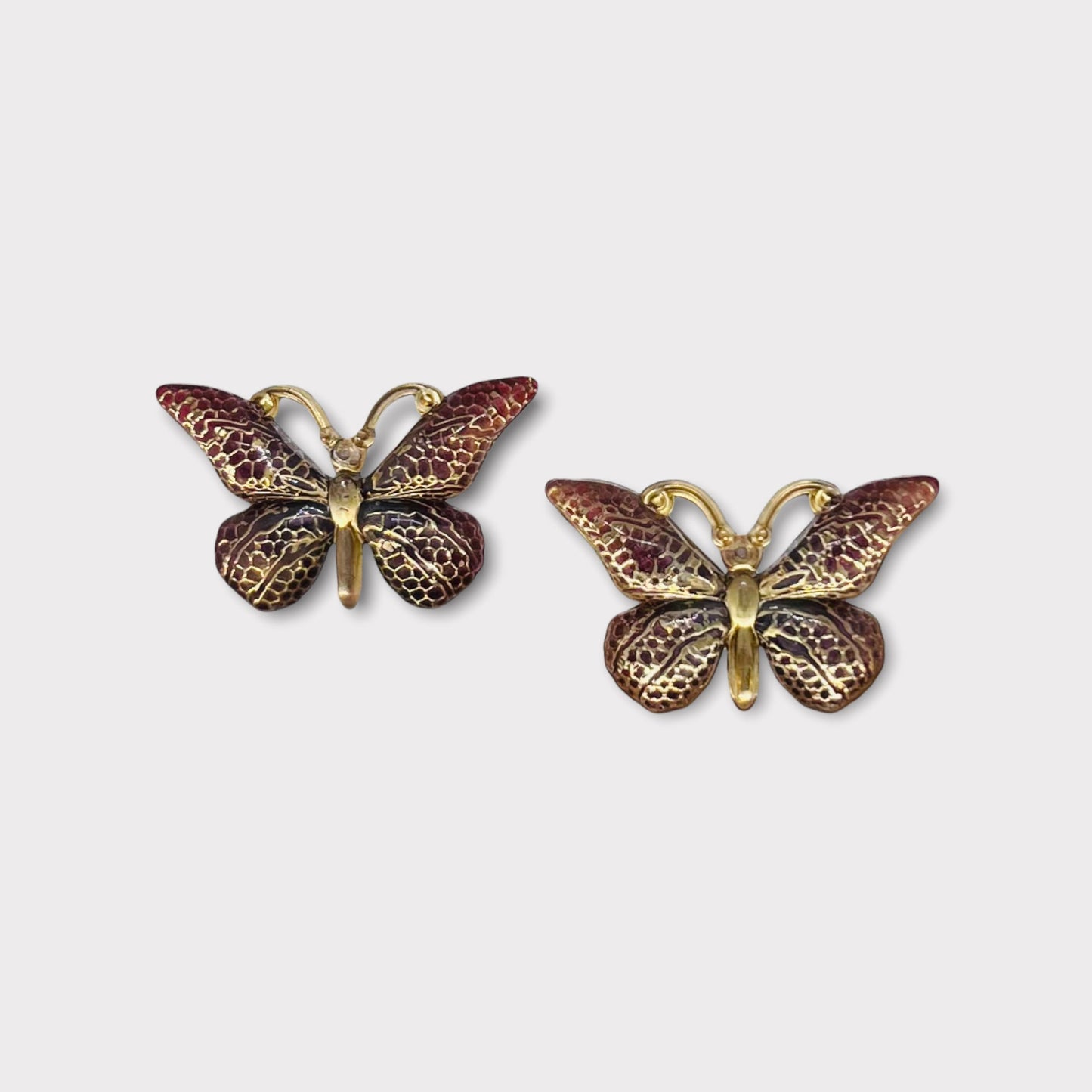 Papillons Bling en résine 25 x 38 mm, dos plat, vendus par paire - Voir les options de couleur