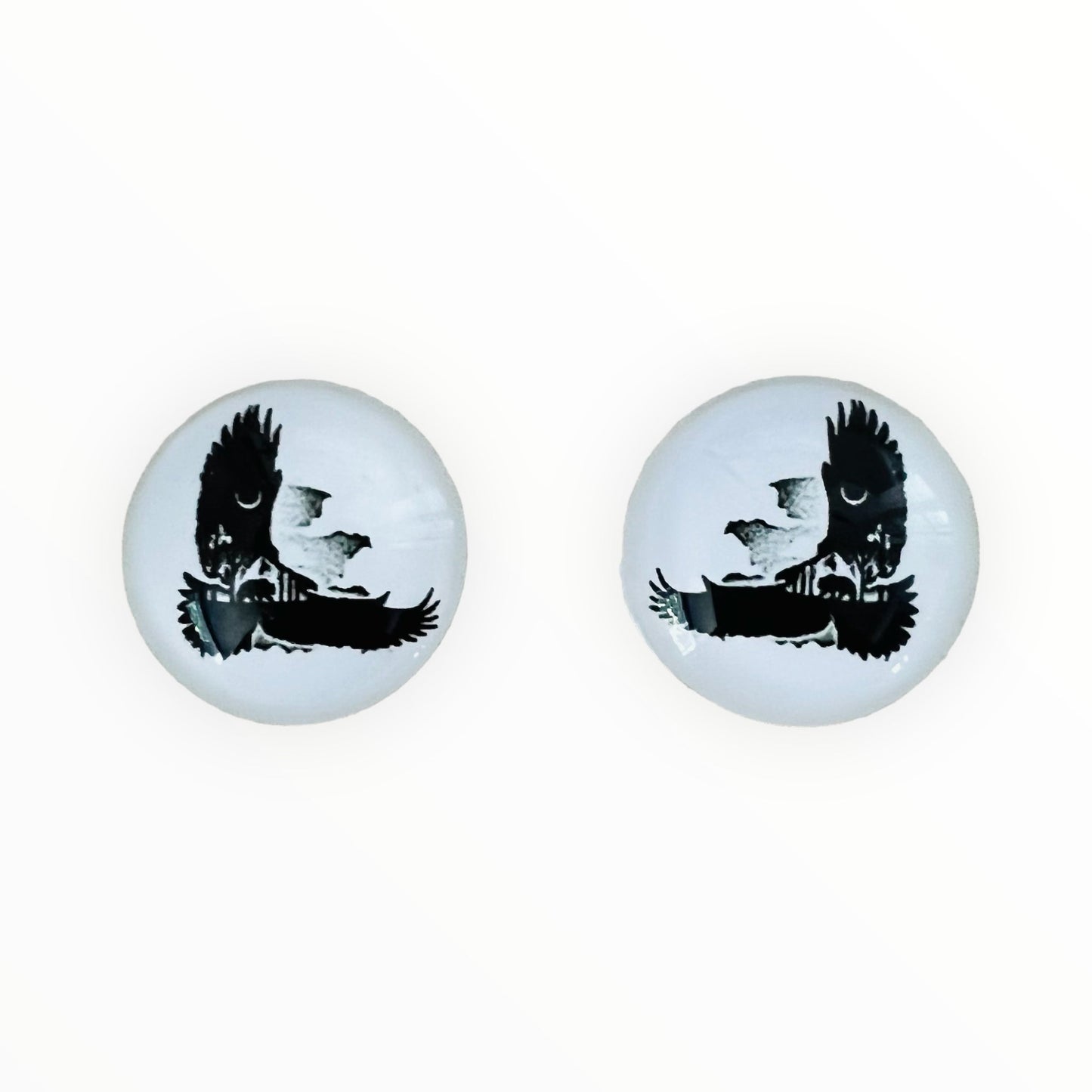 20mm Animal Silhouette with Background image in Glass, Glue on - See Color Options