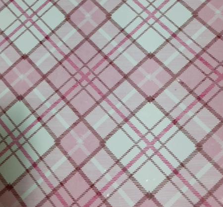 Pink Plaid with Hidden Roses - 8*12 Inch Vinyl Backing Material