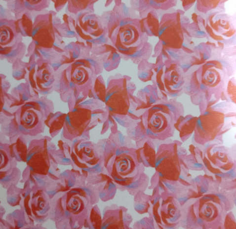 Pink Roses - 8*12 Inch Vinyl Backing Material