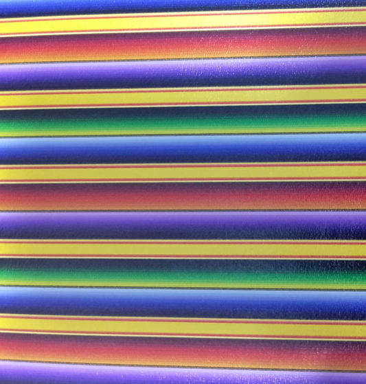 Rainbow Stripes - 8*12 Inch Vinyl Backing Material