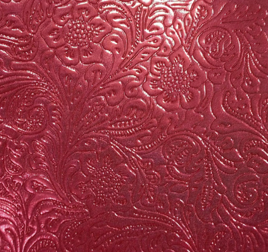 Red Metallic Embossed - 8*12 Inch Vinyl Backing Material