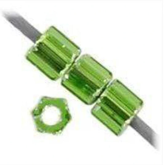 10/0 2-Cut Preciosa Beads Transparent Light Green
