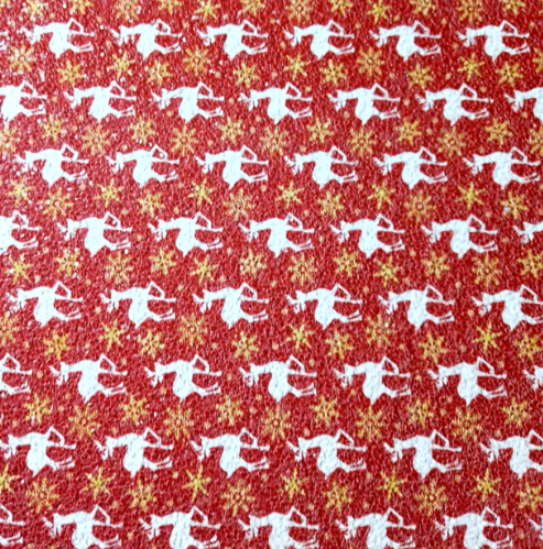 Sparkly Christmas Reindeer 8*12 Inch Vinyl Backing Material