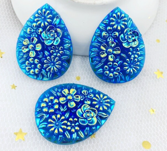 30*40 AB Tear Drop Flower, Sew On - See Color Options