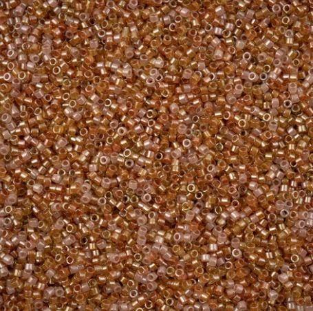 Delica 11/0 RD #0987 Transparent Apricot C/L Mix 5.2g Vial